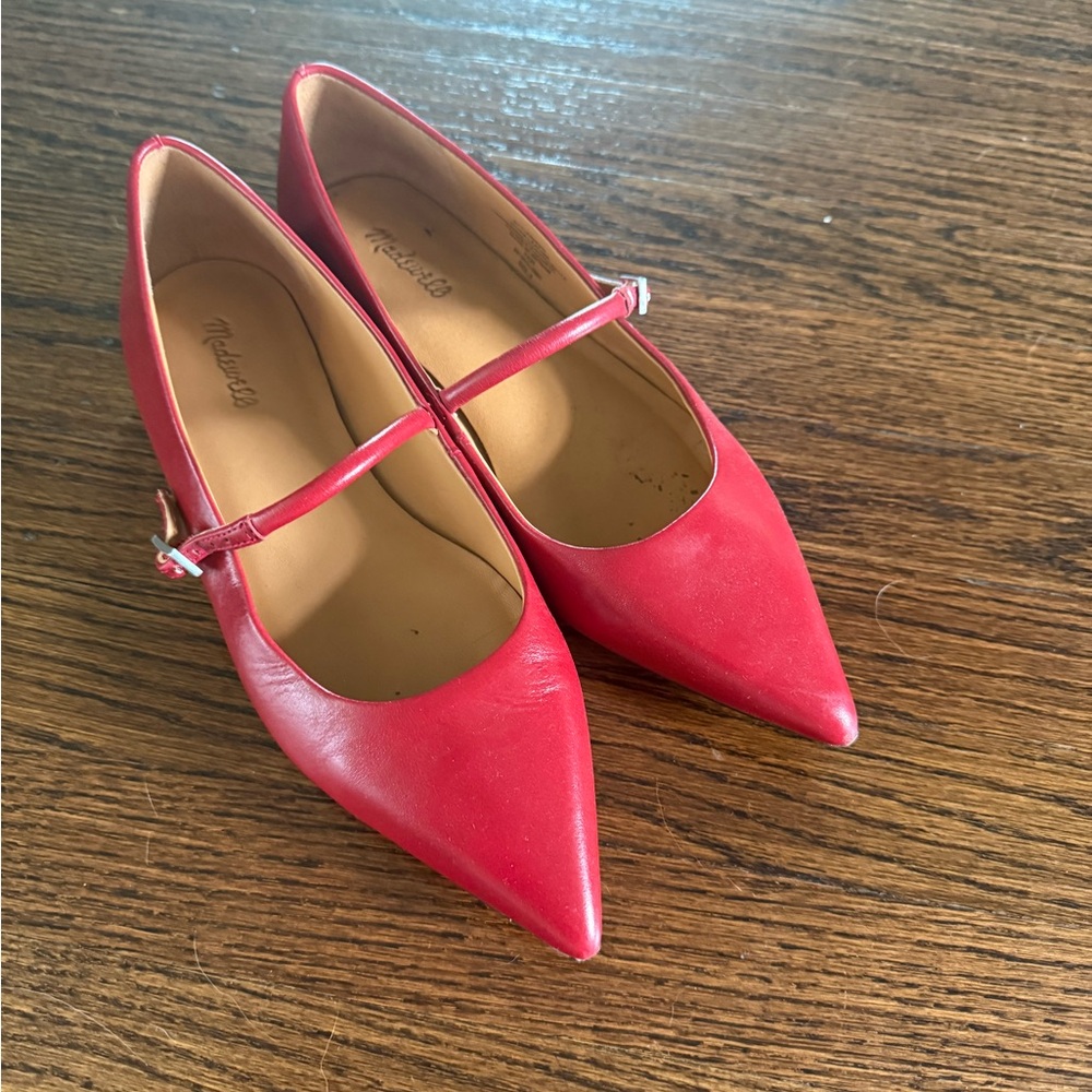 Madewell Red Elsie Mary Jane Flat - Picture 5 of 6